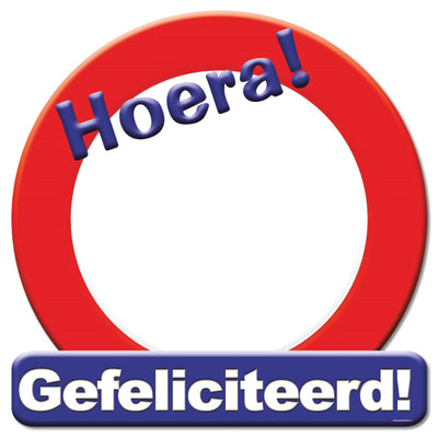 Paperdreams Kronenschild-Verkehrsschild – Herzlichen Glückwunsch