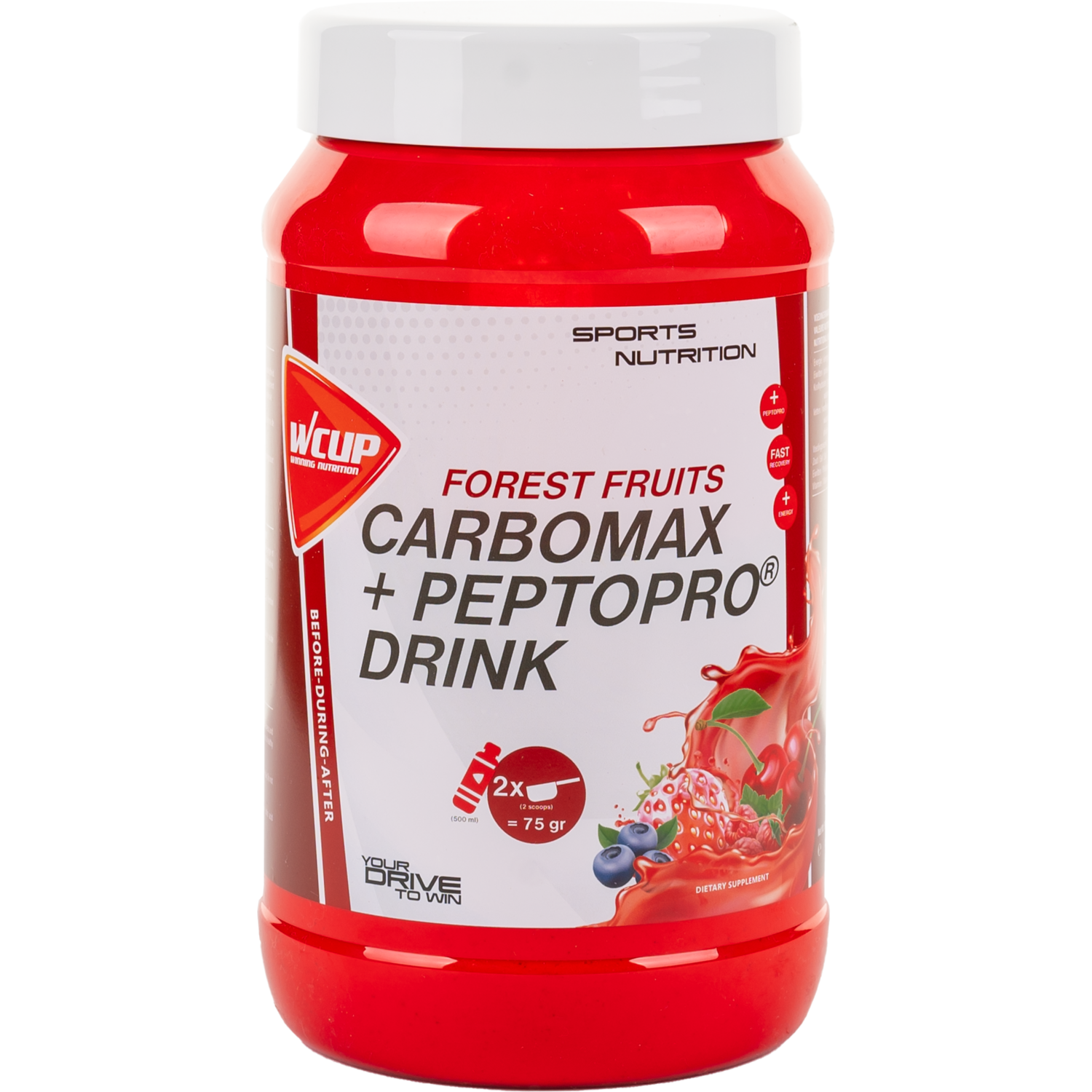 WCUP - Carbomax Peptopro Drink Wald Früchte Früchte 900 Gramm
