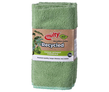 Multy recycelte Mikrofaser -Tücher 3 Stück Eco