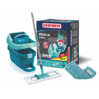 Leifheit Leifheit 55167 Profi Floor Wiper XL 42 cm Komplettes System mit Rädern Micro Duo + Static Plus