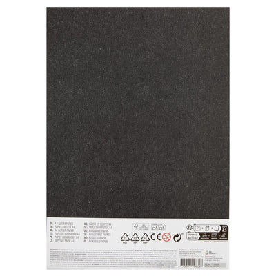 Kreative Handwerksgruppe Glitter Paper A4, 8 Blätter und 8 Farben