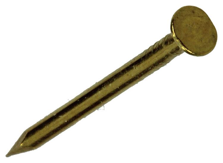 Mack 1017922 - Nagel Flachkopf Messing 100gr1,2 x 20 mm | 5 Stück