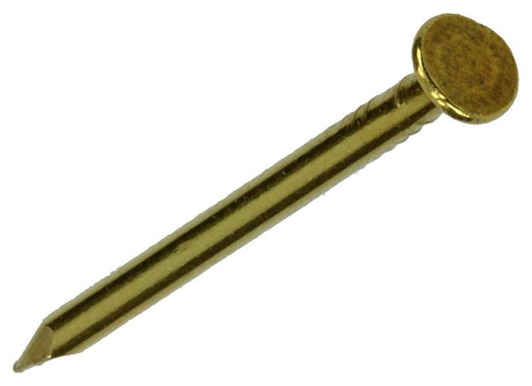 Mack 1017924 - Nagel Flachkopf Messing 100gr1,6 x 25 mm | 5 Stück
