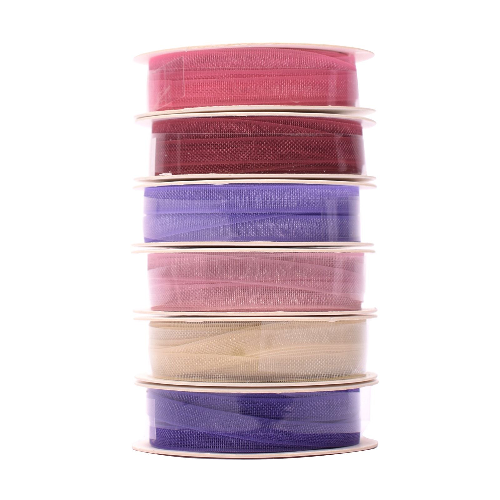 Vaessen creative • Organzaband 6 Farben 3mmx2m Babyrosa