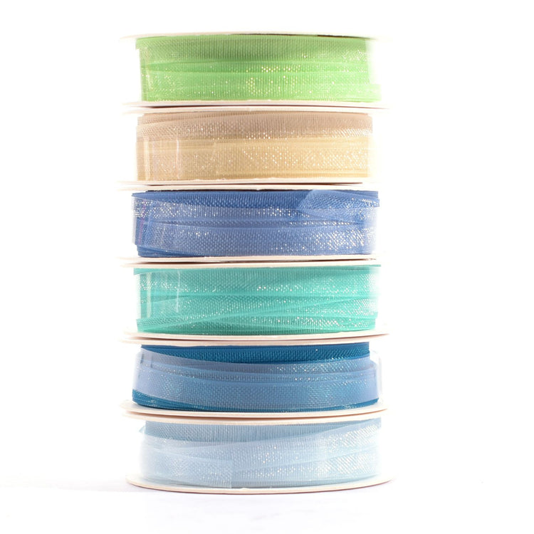 Vaessen creative • Organzaband 6 Farben 3mmx2m Babyblau