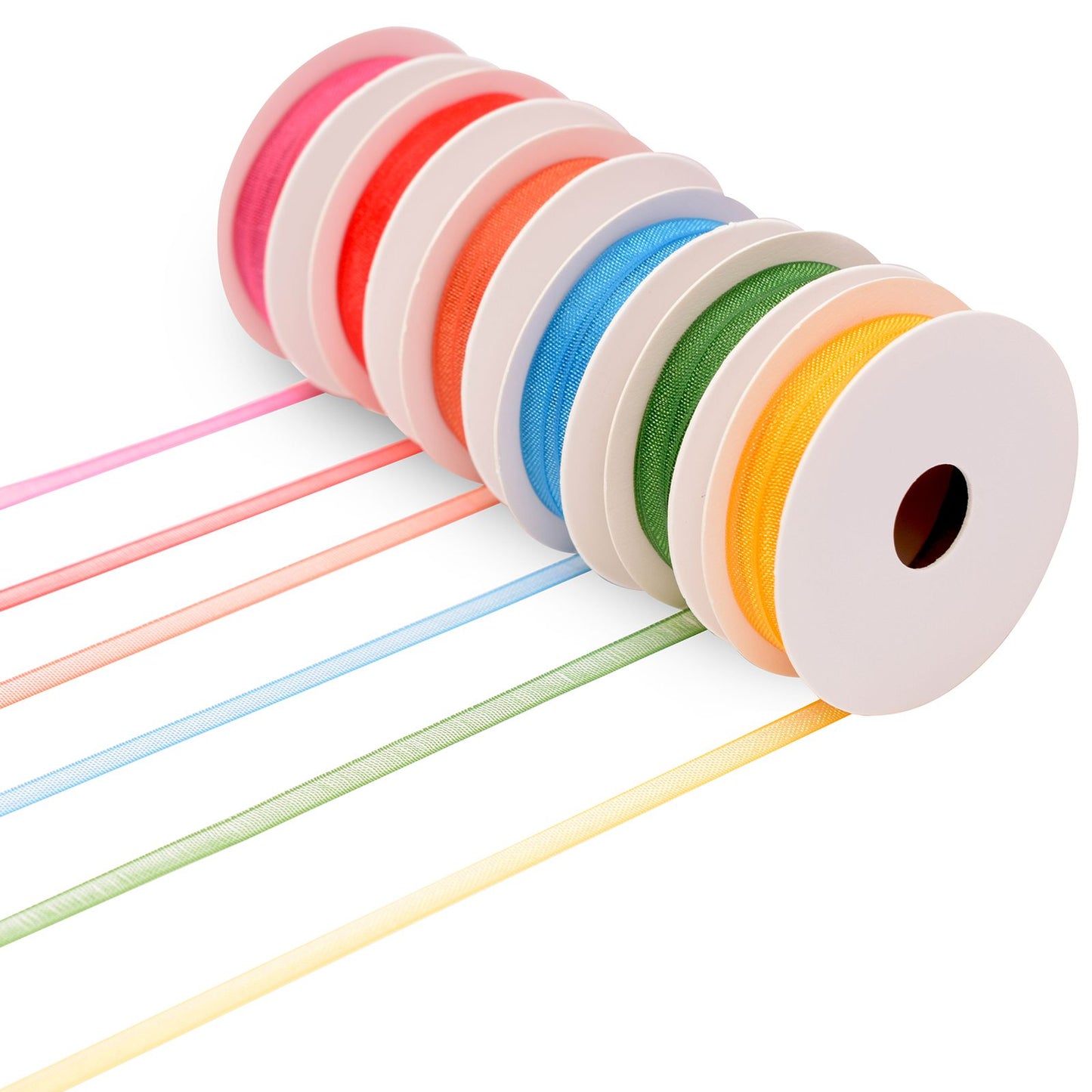 Vaessen creative • Organzaband 6 Farben 3mmx2m Sommer