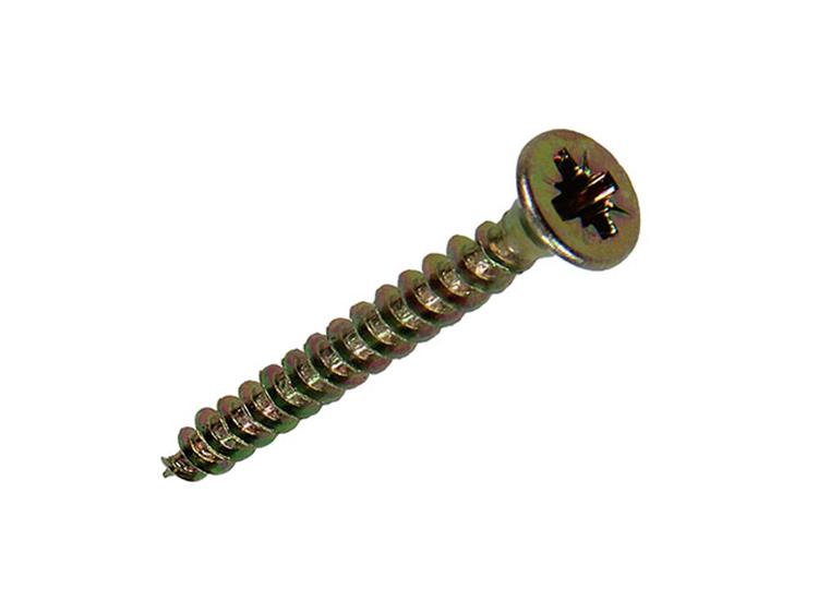 Mack 1017965 – Spanplattenschraube mit Kopf gelb beschichtet. 75 Stück 3,5 x 30 mm | 5 Stück