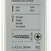 Mack 1017978 – Spanplattenschraube mit Kopf gelb beschichtet. 50 Stück 4,5 x 30 mm | 5 Stück