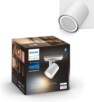 Philips Hue Runner Aufbaustrahler – warmes bis kaltweißes Licht – 1 Spot – weiß