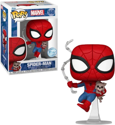 Funko Spider Man Pop Kumpel! Filme Vinylfigur Spidey mit Sandwich (Hund) 9 cm Pop! Figur