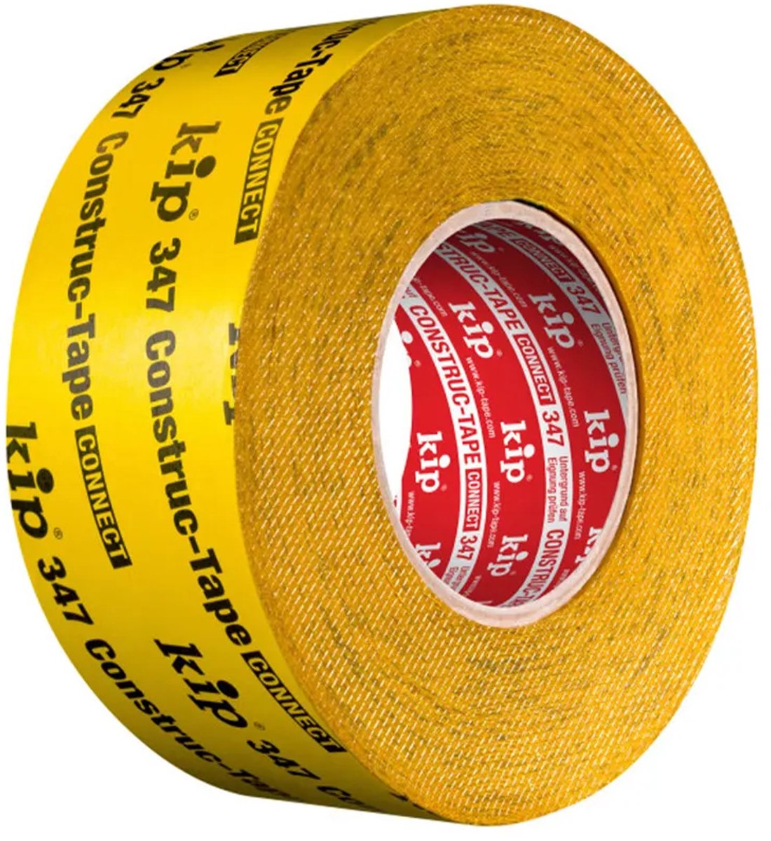 Kip 347 Bauklebeband – hohe Klebekraft – UV-beständig – luftdichte Verklebung – gelb – 60 mm