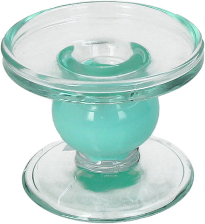 HD Collection Kerzenhalter Glas Türkis 9x9x7cm