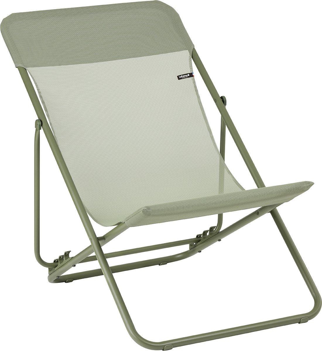 Lafuma Maxi Transat – Strandstuhl – faltbar – verstellbar – Farbblock – Moos