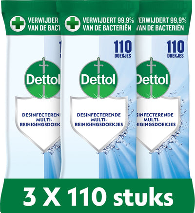 Dettol Reinigungstücher 110 Stück – 3 Stück – Vorteilspackung