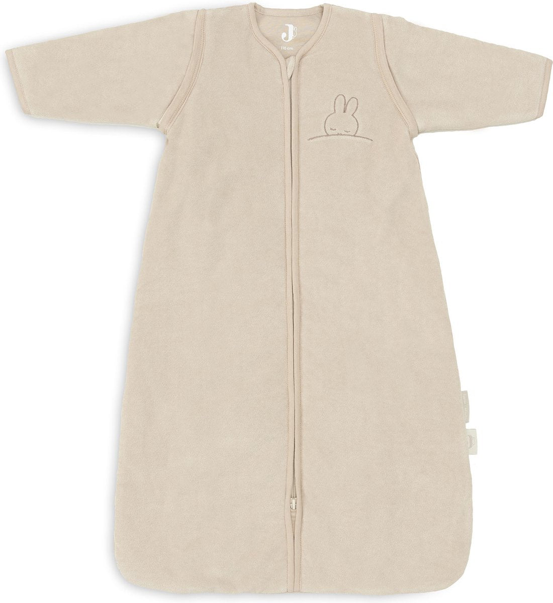 Jollein x Miffy Schlafsack Winter mit abzippbarer Hülle 110cm Sleepy Miffy Frottee – Nougat – Winterschlafsack