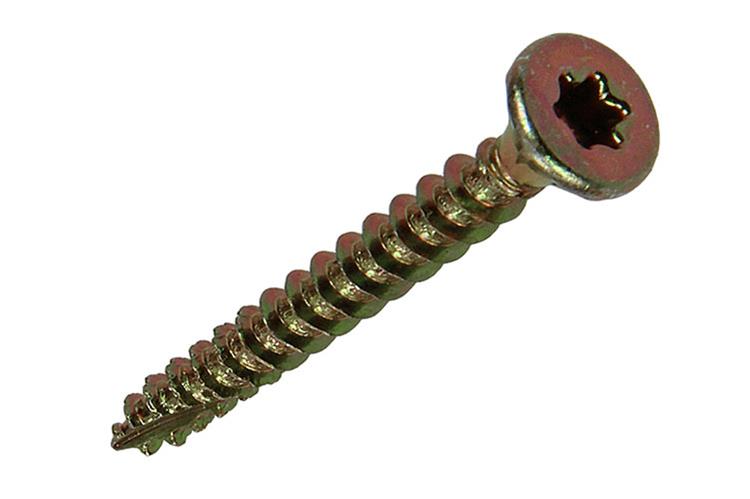 Mack 1018005 - spanienplschr.vzkop-selbstmontage gelb plattiert 75 Stück 3,5 x 30 mm | 5 Stück