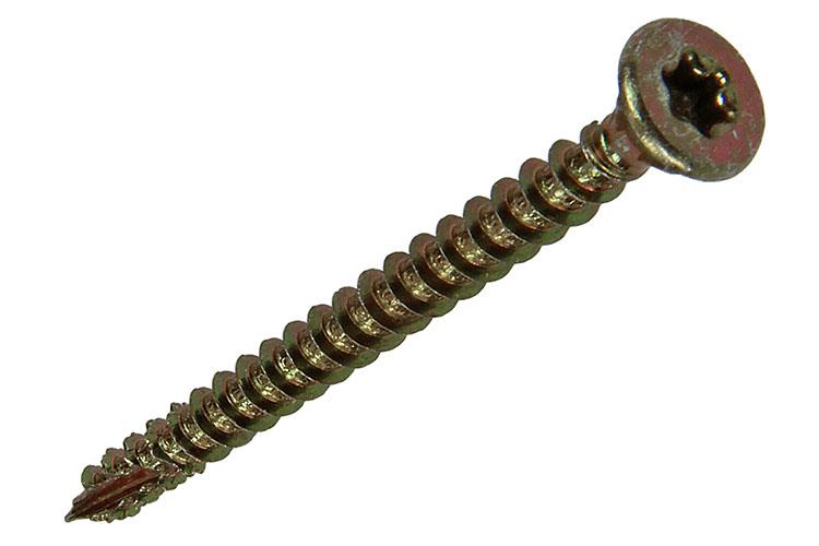 Mack 1018007 - spanienplschr.vzkop-selbstmontage gelb plattiert 55 Stück 3,5 x 40 mm | 5 Stück