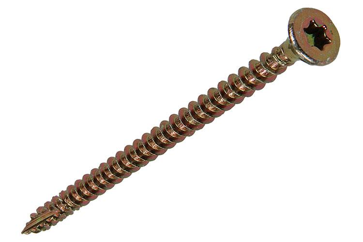 Mack 1018014 - spanienplschr.vzkop-selbstmontage gelb plattiert 25 Stück 4,0 x 60 mm | 5 Stück