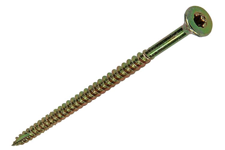 Mack 1018026 - spanienplschr.vzkop-selbstmontage gelb plattiert 18 Stück 5,0 x 90 mm | 5 Stück