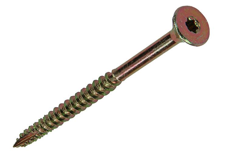 Mack 1018028 - spanienplschr.vzkop-selbstmontage gelb plattiert 18 Stück 6,0 x 80 mm | 5 Stück