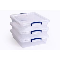 Aufbewahrungsbox mit Deckel wirklich nützliche Boxen 10,5ccb-pk3 10,5 l transparent