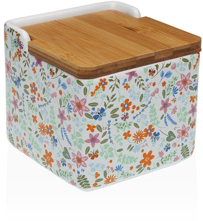 Versa Salzstreuer mit Deckel, Keramik-Dolomit-Blommor, 12,2 x 11,5 x 12,2 cm