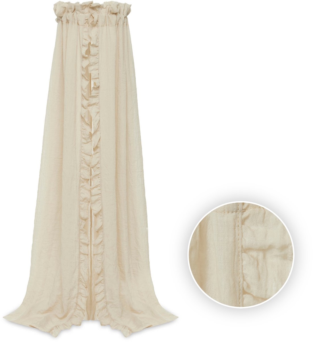 Jollein Schleier Vintage 155 cm Rüschen Nougat