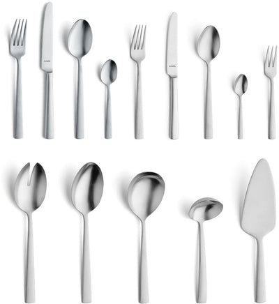 Amefa ventura - Besteckset - 60-teilig - 6 Personen - satiniert - matt - silberfarben