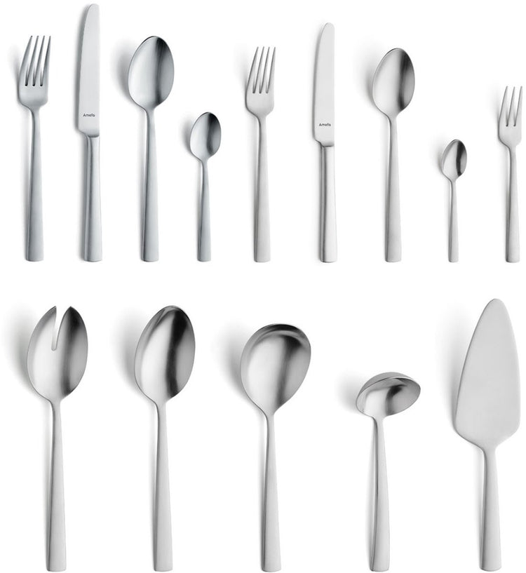 Amefa ventura - Besteckset - 60-teilig - 6 Personen - satiniert - matt - silberfarben