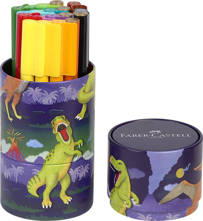 Faber-Castell Filzstifte – Connector Dino – 20 Stück in einer Dose – FC-155546