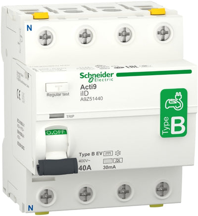Schneider Differential 4p 40a 30ma Typ B-EV – A9Z51440