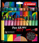 Stabilo Pen 68 Max Arty Filz -Tip -Stift mit dickem Meißel Peak 24 Farben