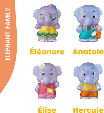 Klorofil Spielset Familie ''Elefant'' | Spielfiguren-Set - Familienfiguren - Kinderspielzeug - Herkules, Elise, Eleonore und Anatole - ab 18 Monaten - 4-teilig
