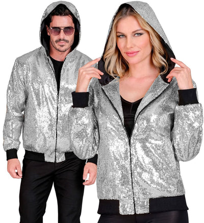 Finidi Paillettenjacke mit Kapuze aus dem Weltall
