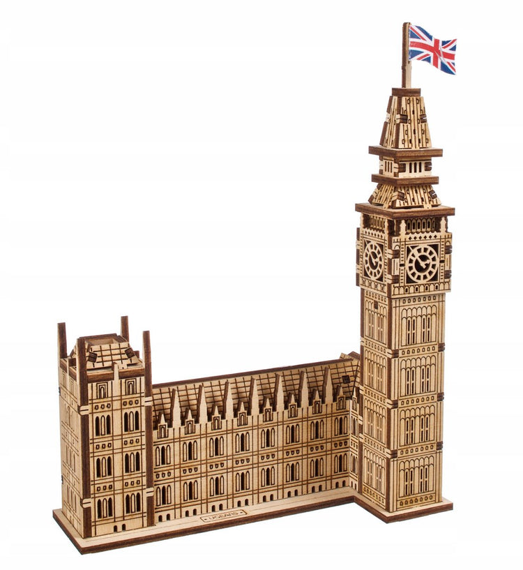 Ugears Big Ben 3D-Modellbausatz aus Holz – ikonische Architektur – 63 Teile