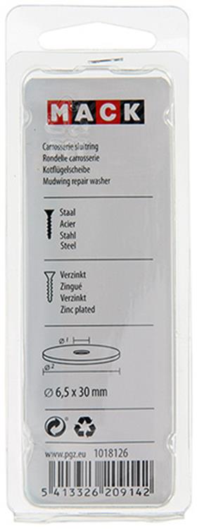 Mack 1018126 - Karosseriescheibe verzinkt40 Stück 6,5 x 30 mm | 5 Stück