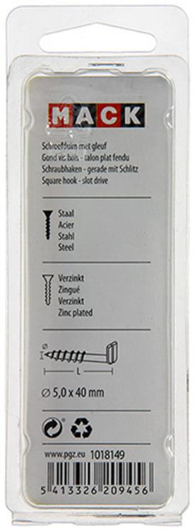 Mack 1018149 - Daumenschraube mit Schlitz verzinkt 18 Stück 5,0 x 40 mm | 5 Stück
