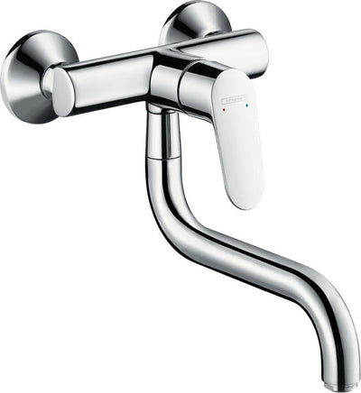 Hansgrohe Focus M41 Einhebel-Küchenmischer für Wandmontage – Chrom – Achsabstand 150 mm ± 12 mm