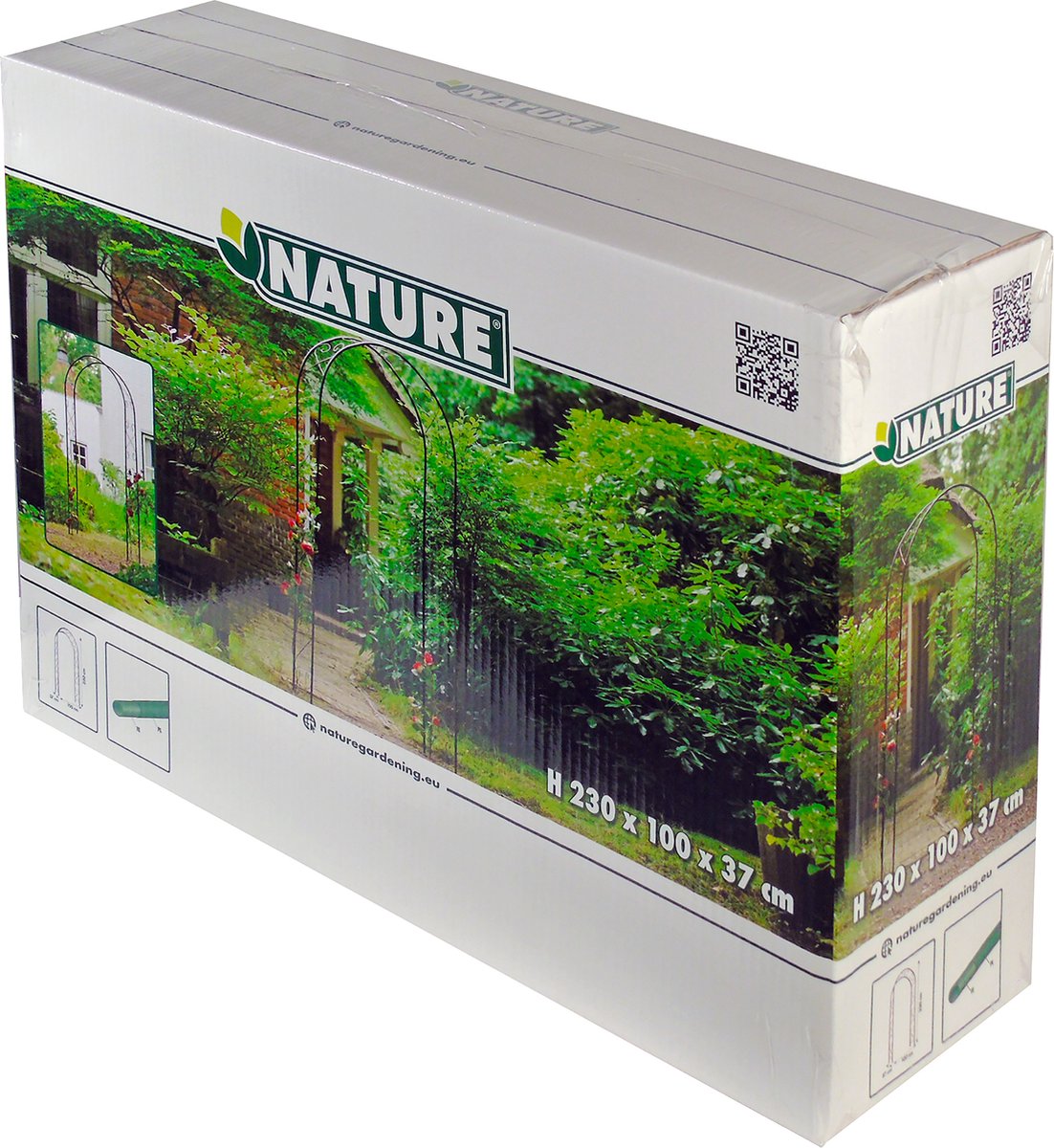 Nature Nature Gardenbog 100x37x230 cm Metall Schwarz