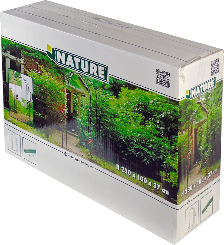 Nature Nature Gardenbog 100x37x230 cm Metall Schwarz