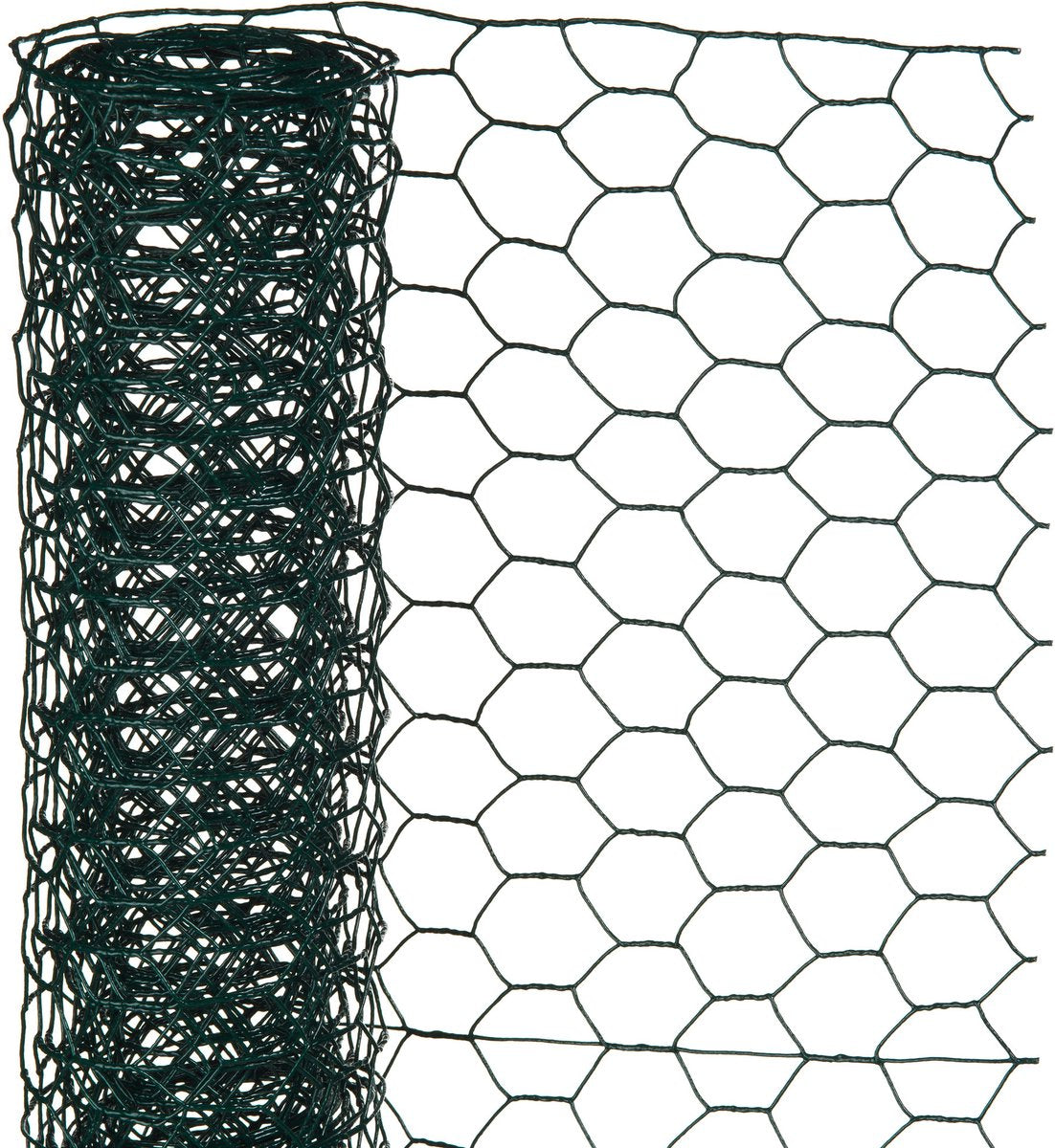 Natur – verzinktes Stahlgeflecht – 10 x 0,5 m – grün – 13 mm Maschenweite