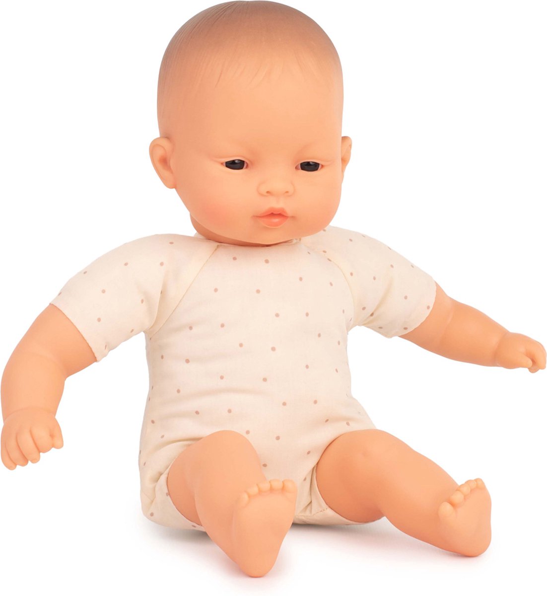 Miniland Babypuppe mit Stoffkörper – asiatisch 32 cm – mit Vanilleduft – wasserfest – 10 Monate