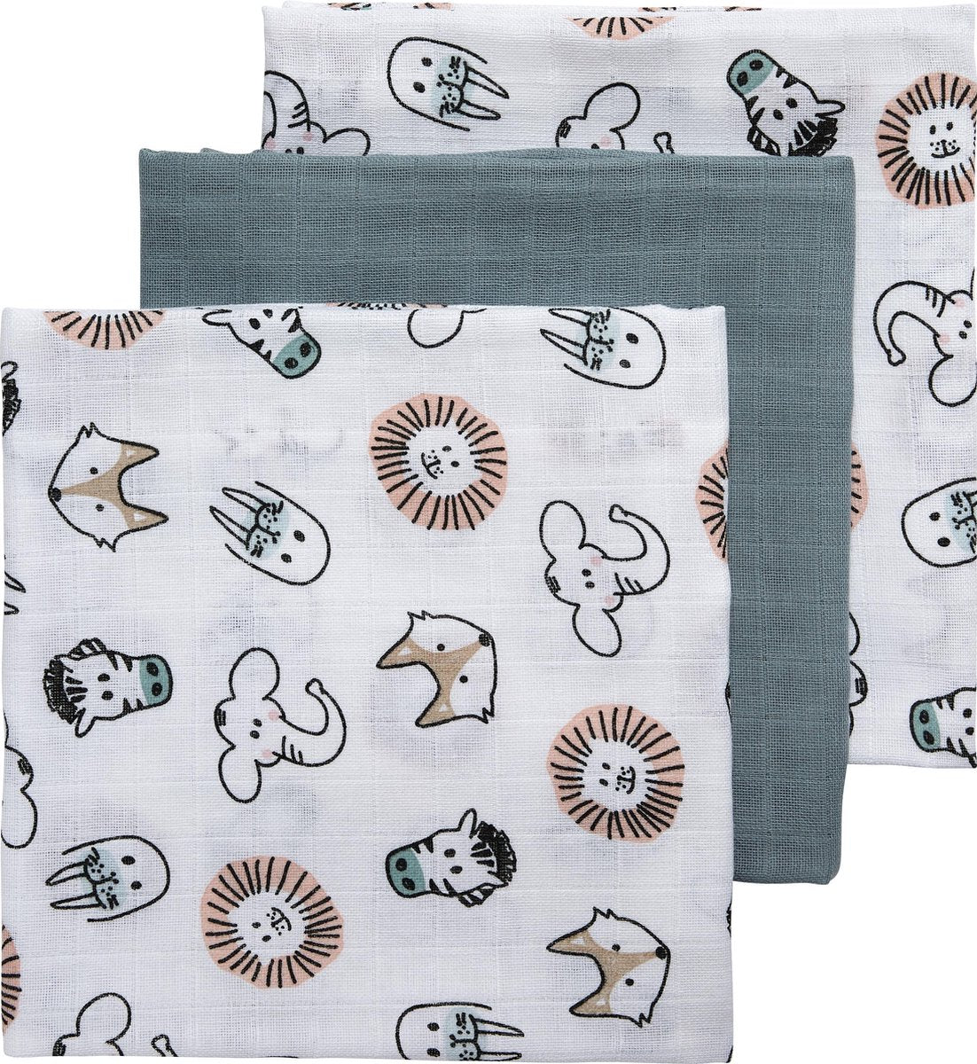 Meyco hydrophile Tücher für Tierbabys – 3er-Pack – mehrfarbig – 70 x 70 cm