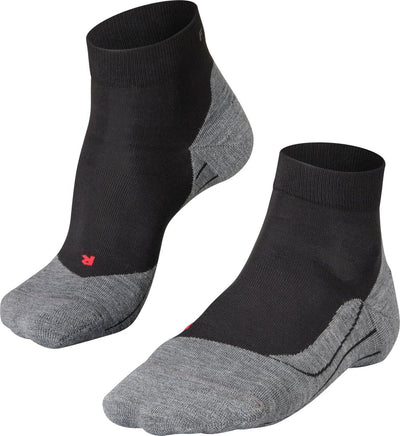 Falke ru4 kurze Anti-Blasen-Baumwoll-Funktionsmaterial-Laufsocken Damen Schwarz – Größe 39-40