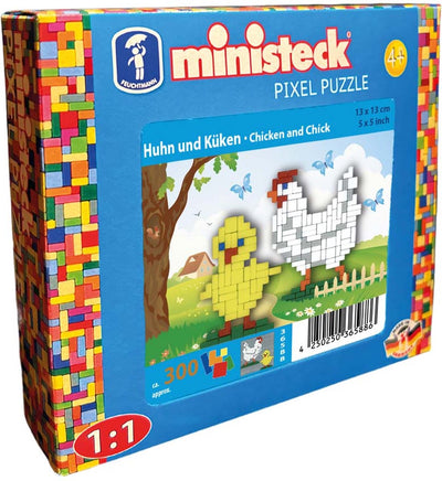 Ministeck Mosaikspielzeug Bauernhof Huhn - kleine Box - 300 Stück.