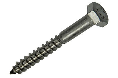 Mack 1020009 - Holzgewindebolzen Edelstahl 12 Stück 6 x 50 mm | 5 Stück