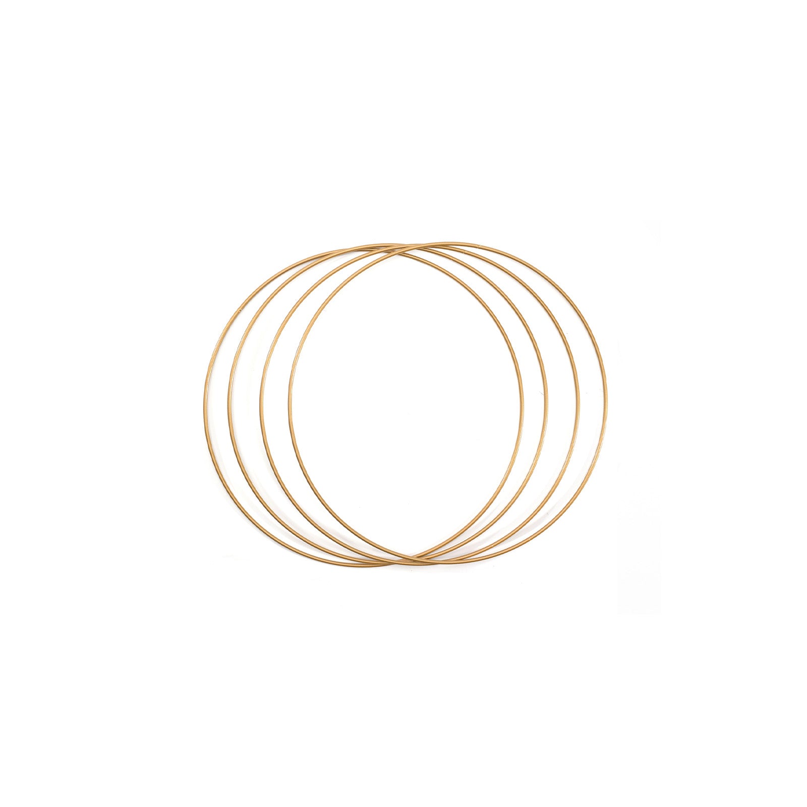 Vaessen creative • Metallringe Set ø20cm 3mm Antikgold 4x