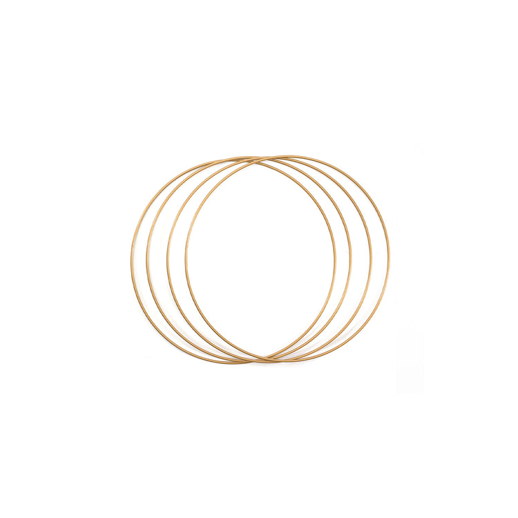 Vaessen creative • Metallringe Set ø20cm 3mm Antikgold 4x