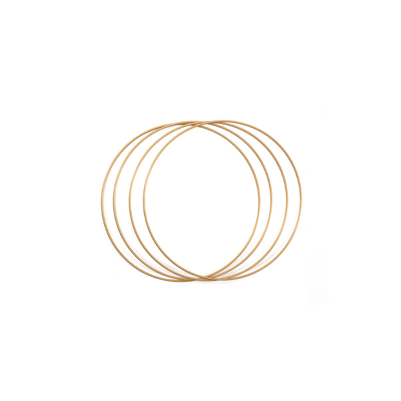 Vaessen creative • Metallringe Set ø20cm 3mm Antikgold 4x