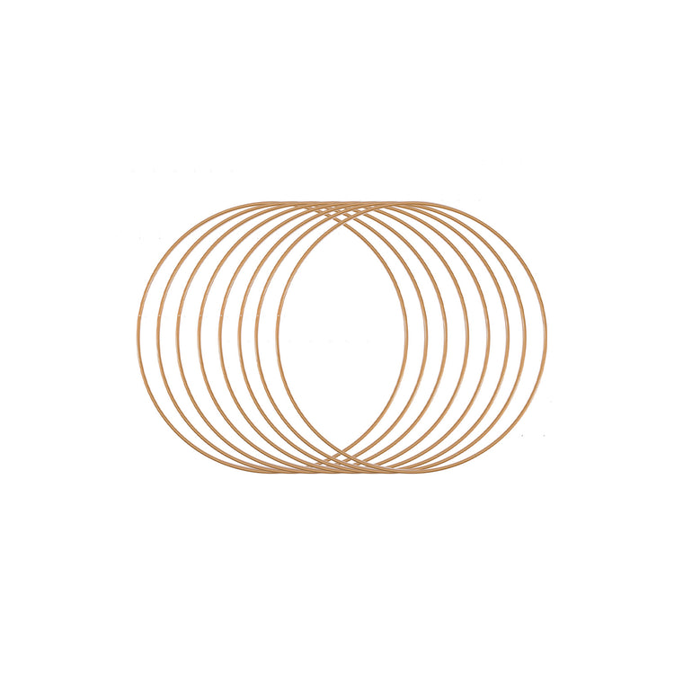 Vaessen creative • Metallringe Set ø20cm 3mm Antikgold 8x